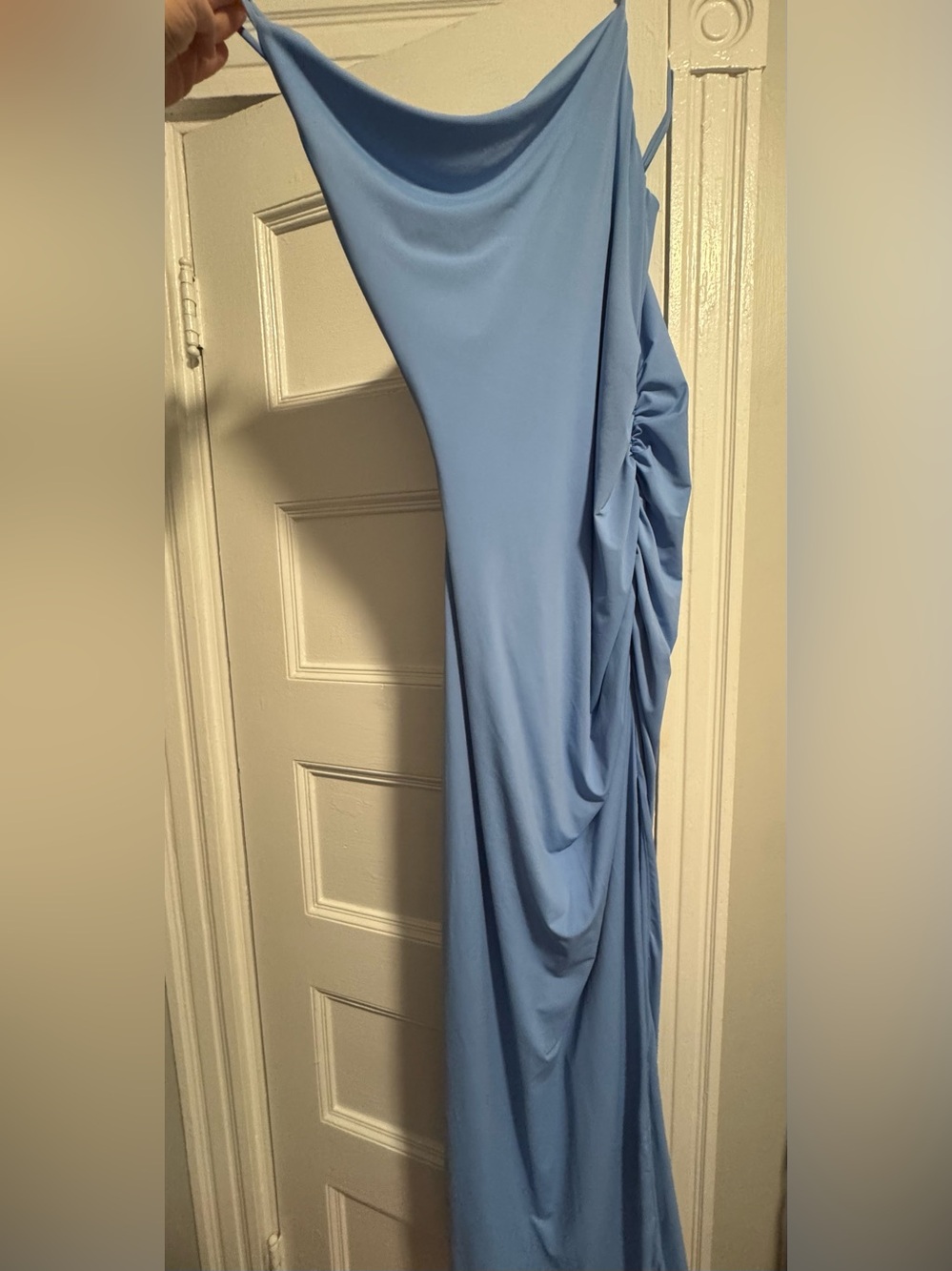 Light Blue Draped Women's Skirt